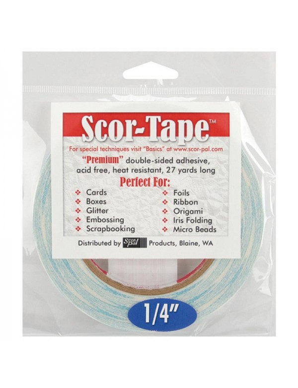 Scor-Tape 0..25"X27yd, cinta de doble cara