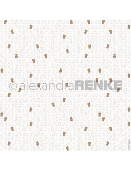 Papel Peluche Blanco Oro/ Teddybär weiß gold - Alexandra Renke