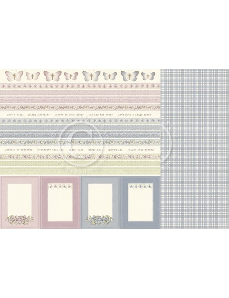 Pion Design Days Gone By Cardstock de doble cara 12"x12", Borders