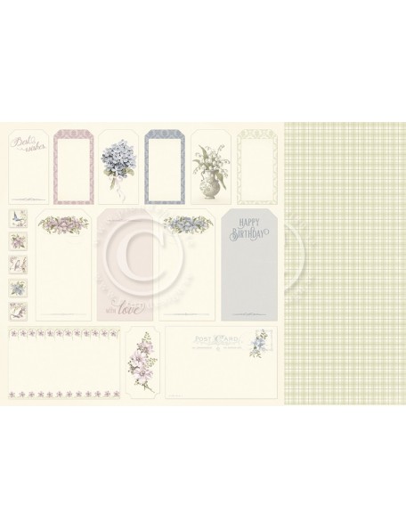 Pion Design Days Gone By Cardstock de doble cara 12"x12", Tags