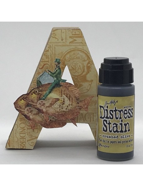 Tim Holtz Distress Stain, Crushed Olive 1oz