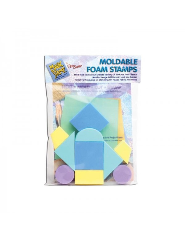 Magic Stamp Moldable Foam Stamps 10, Geometric