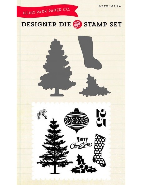 Echo Park Die & Stamp Combo Set, Tis The Season