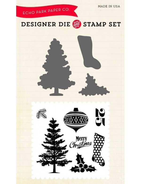 Echo Park Die & Stamp Combo Set, Tis The Season